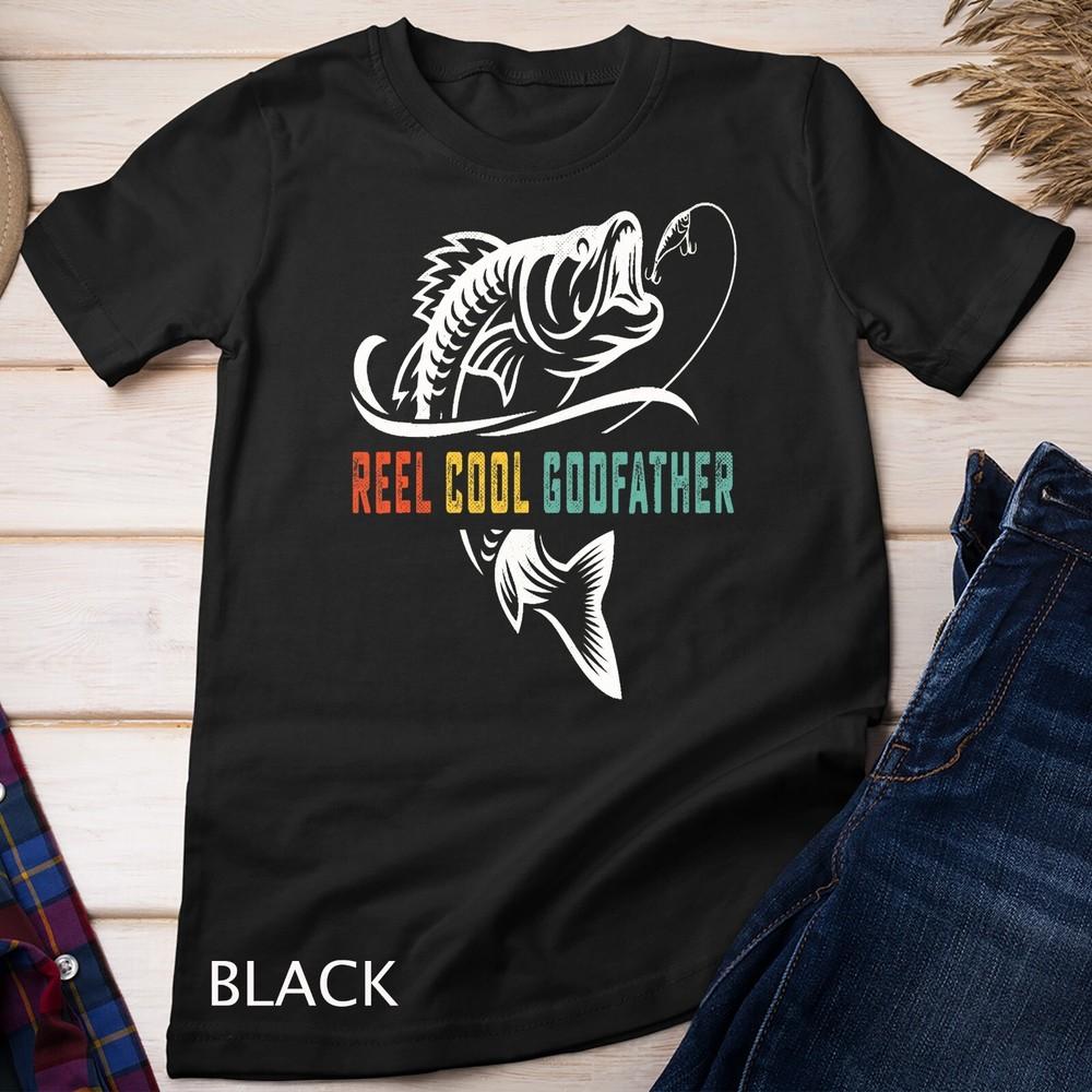 Reel Cool Godfather Shirt Fathers Day Gift for Fishing Dad Unisex T-shirt