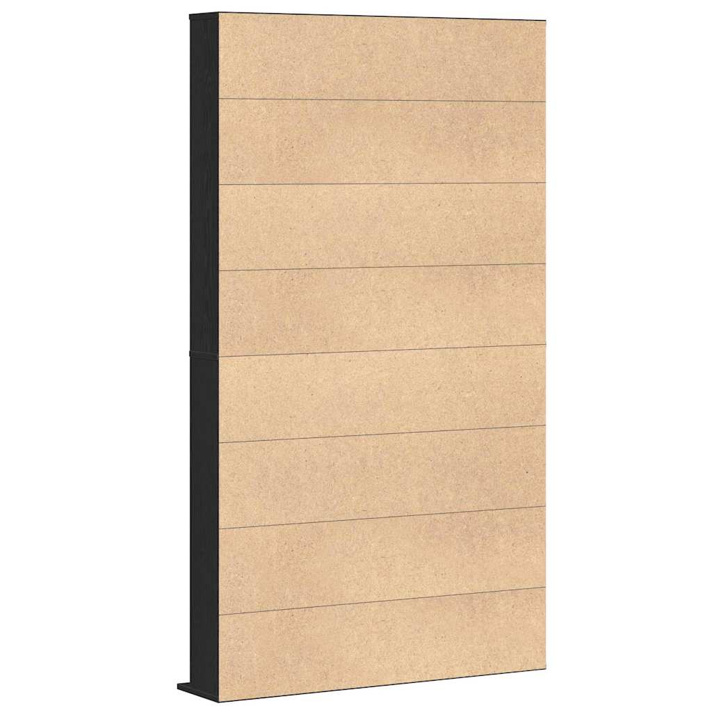 CD Shelf In Black Oak Effect 101 X 23 X 177.5 Cm Engineered Wood