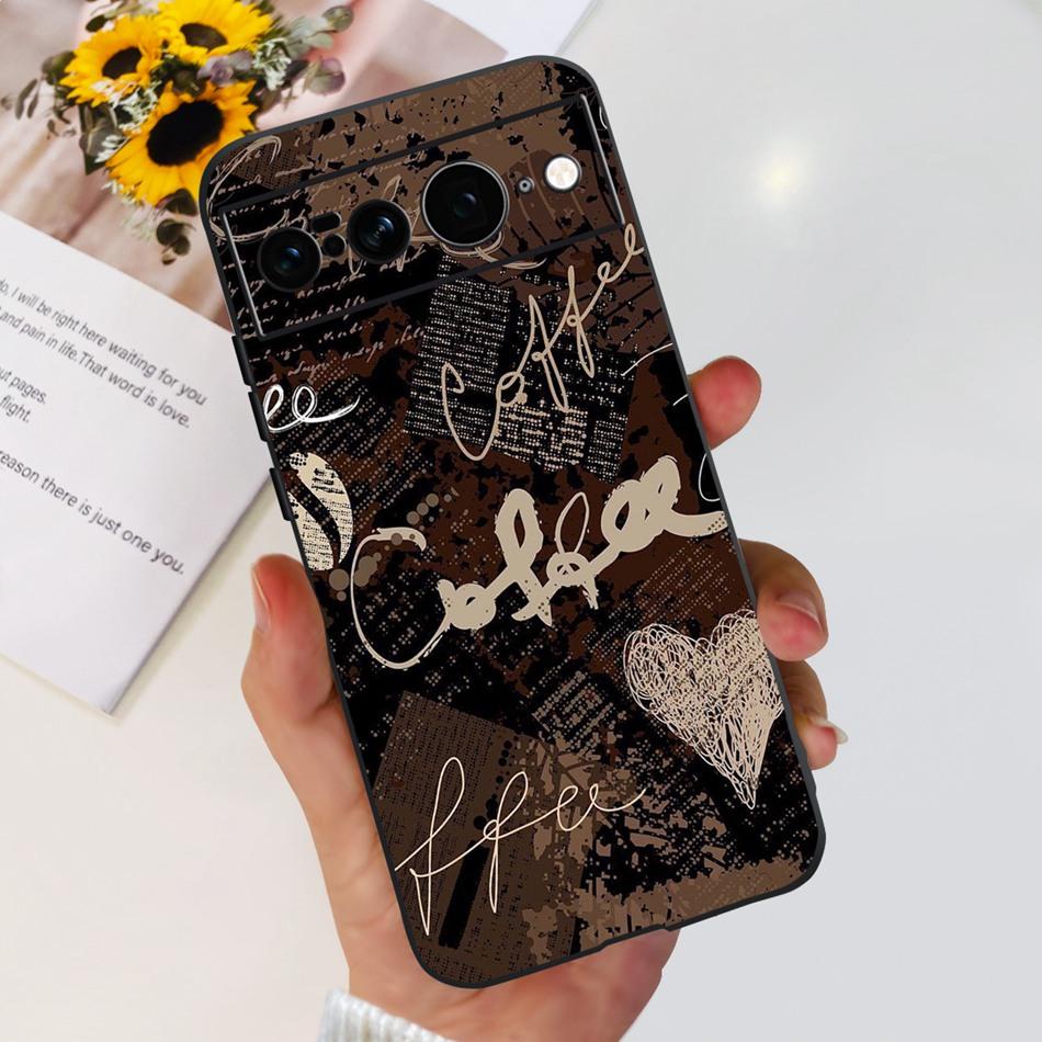 

For Google Pixel 7 Pro Case Google Pixel 7 7Pro Pixel7 Fashion Cool Pattern Soft Silicone Black Color Phone Cases Google Pixel 7 Pro