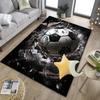 Flaming Soccer Ball Office Rug Chair Mat, Entryway Carpet, Suitable for Front Door, Bedroom, Living Room, Desk, Holiday Gift