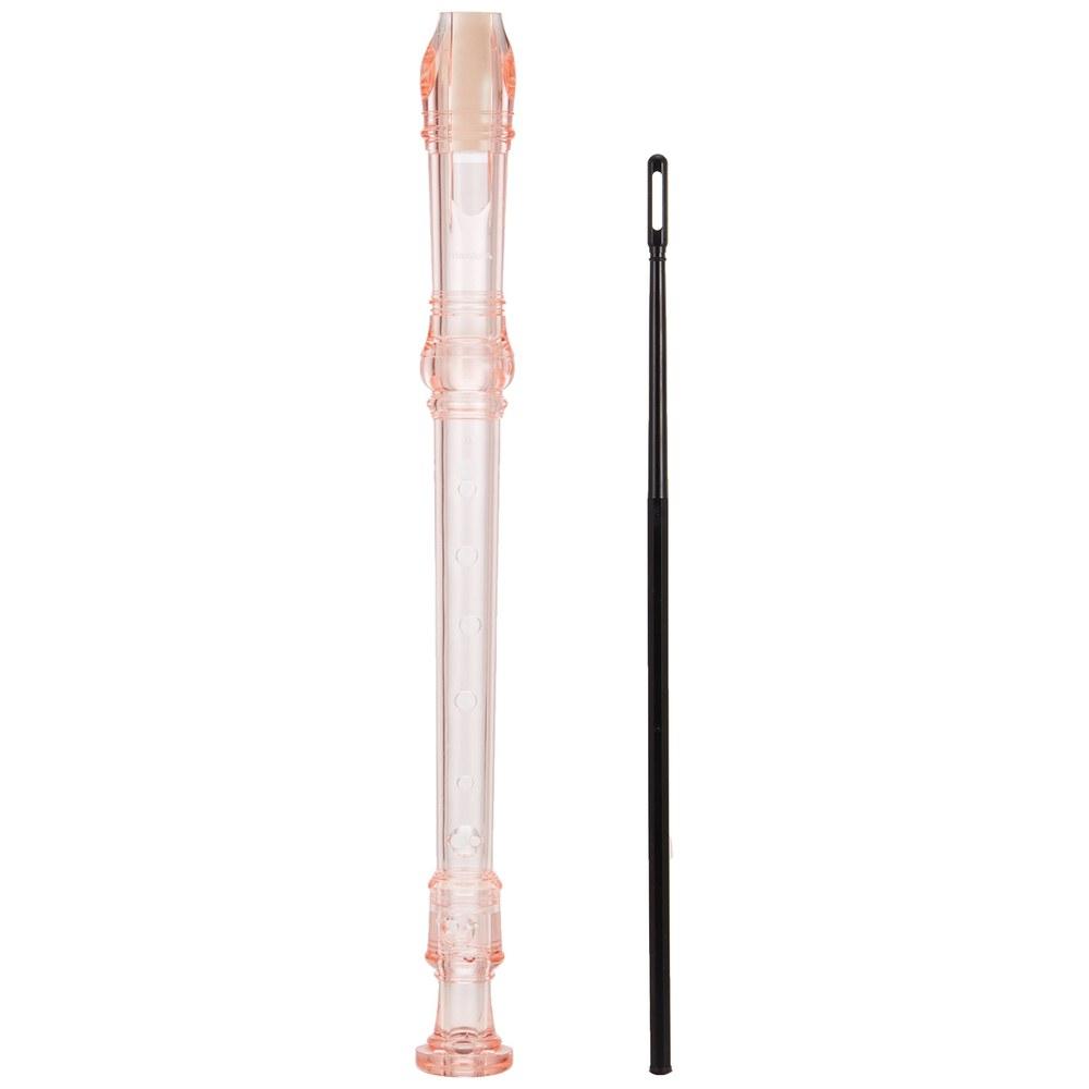 MAXTONE Deutsche Bauart Kunststoff Sopranblockflöte TR-302T Rosa