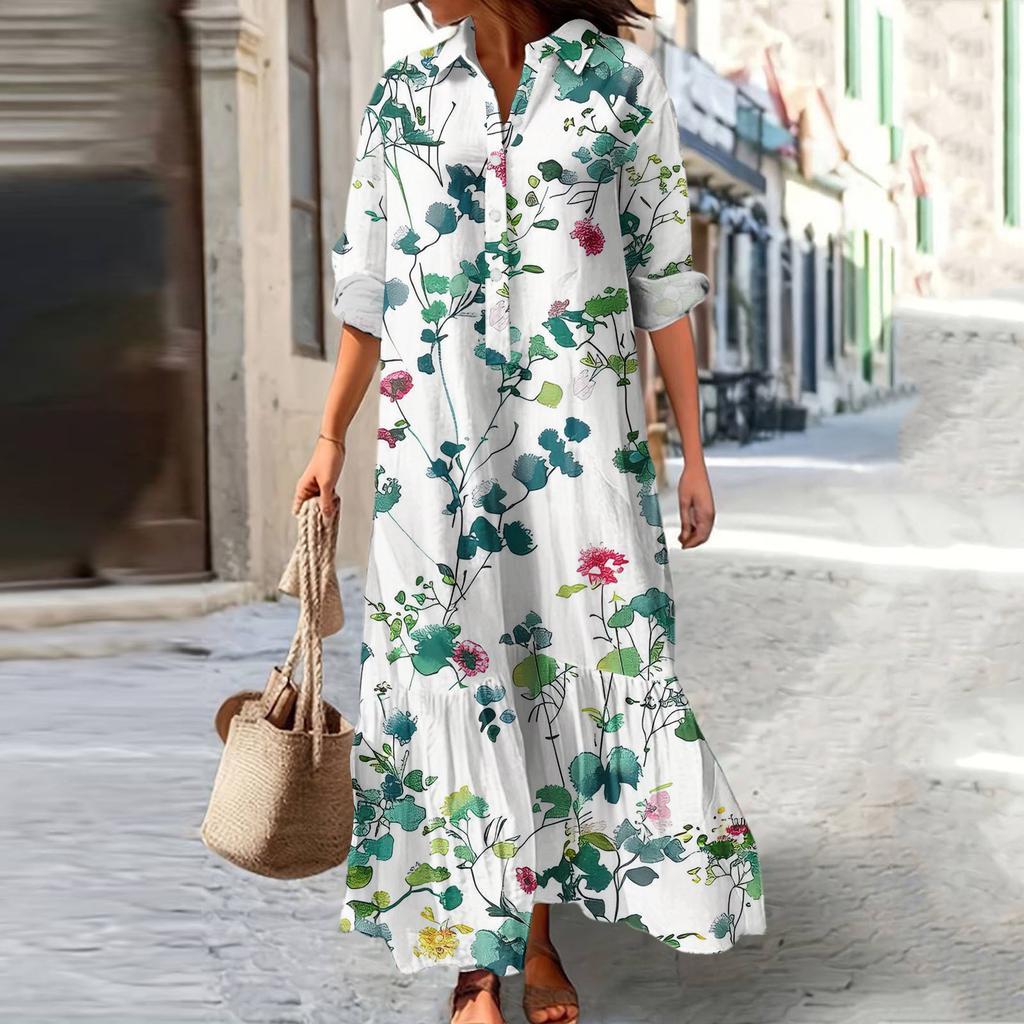 Women's Casual Loose Fashionable Floral Print Dress