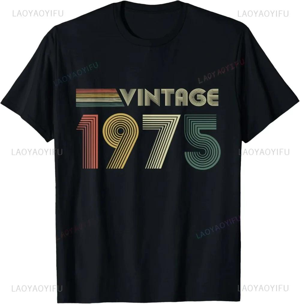 50th Birthday Gifts Men Women 50 Years Old Vintage 1975 Party T-Shirt Women Men Clothing Streetwear Graphic T Shirts Tops