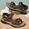 Handmade Mens Sandals Genuine Leather Sandals Men Outdoor Summer Shoes Casual Flats Lightweight Fashion Men Sneakers Beach Shoes