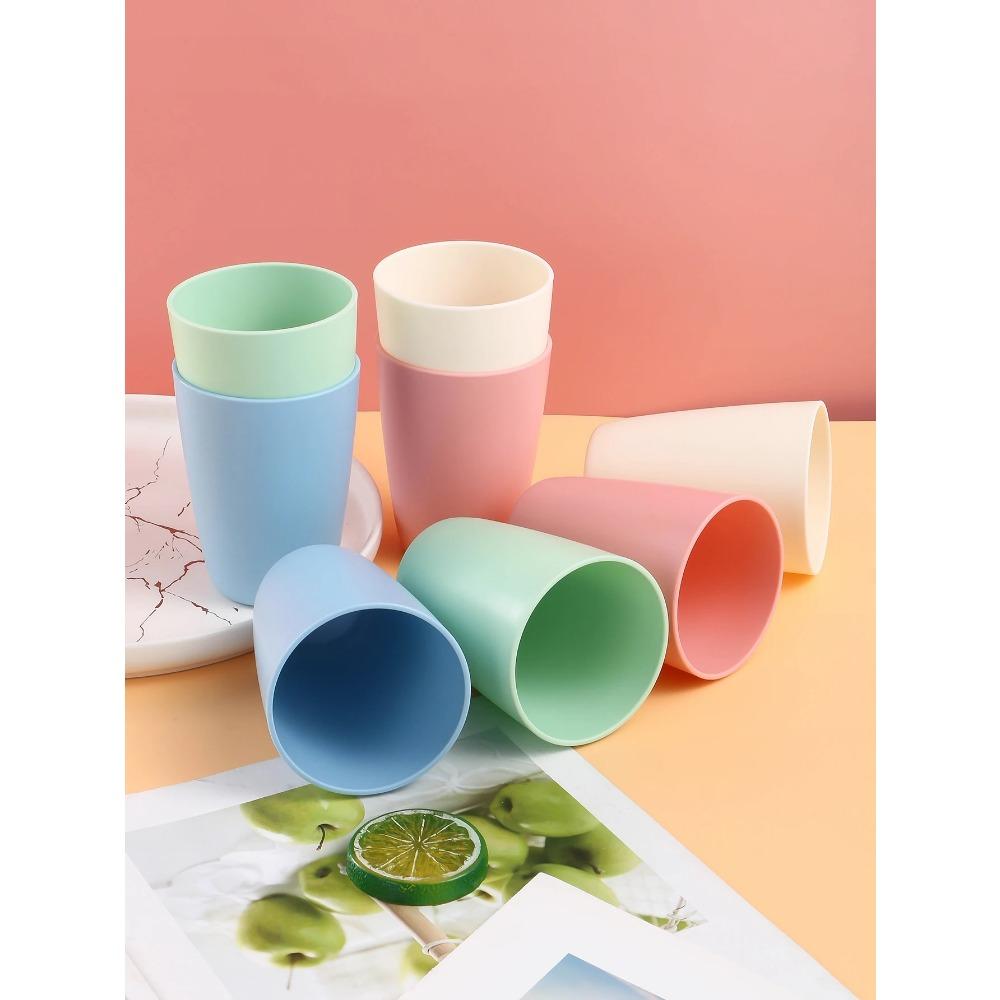 4/11pcs Colorful plastic cups, reusable, PP material, suitable for camping picnic kitchen, healthy material, easy to clean, dish