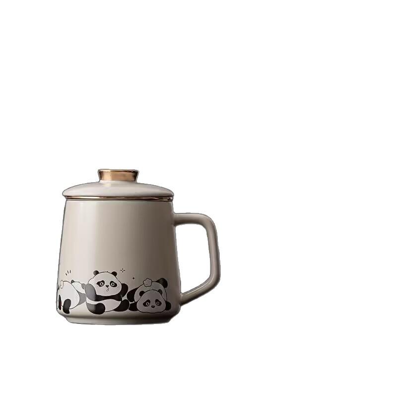Teacup Tea Separation With Lid Filter Ceramic Home Office Personal Water Cup Cute Men And Women