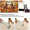 2D Background Banner 1pcs, Happy Thanksgiving, Turkey Pumpkin and Fruits Vibrant Backdrop for Home Party, Wedding