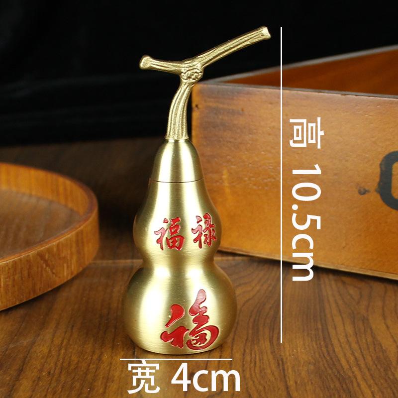 Tangteng Baifu Nafu Copper Gourd Desktop Ornament Medium Home Study Desktop Fuzi Baifu Gourd