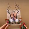 Creative Elk Antler Hair Clip Cloth Christmas Hair Clip Kawali Xmas Reindeer Clip  Party