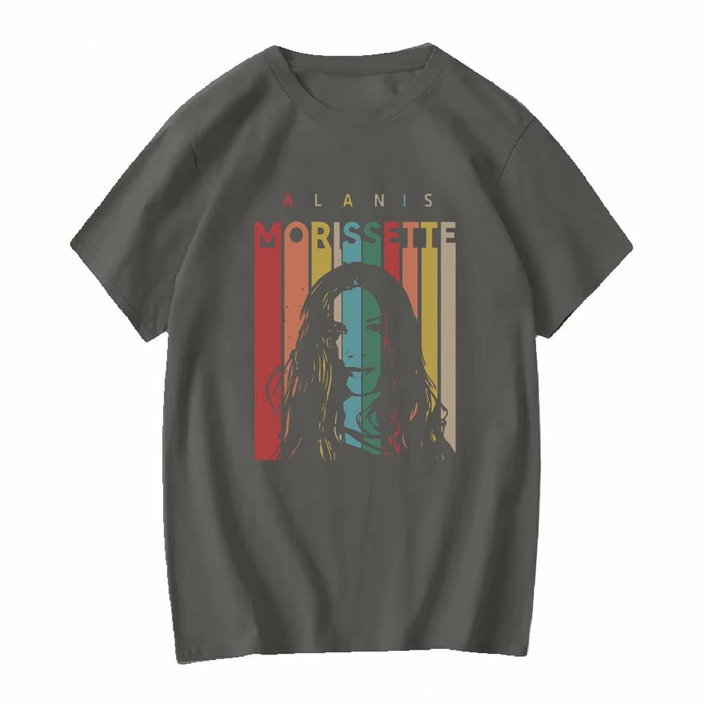 Alanis Morissette Anni '90 Vintage T-Shirt 2026 Comodo Elasticizzato Unisex Uomo Designer Abbigliamento Moda Grafica