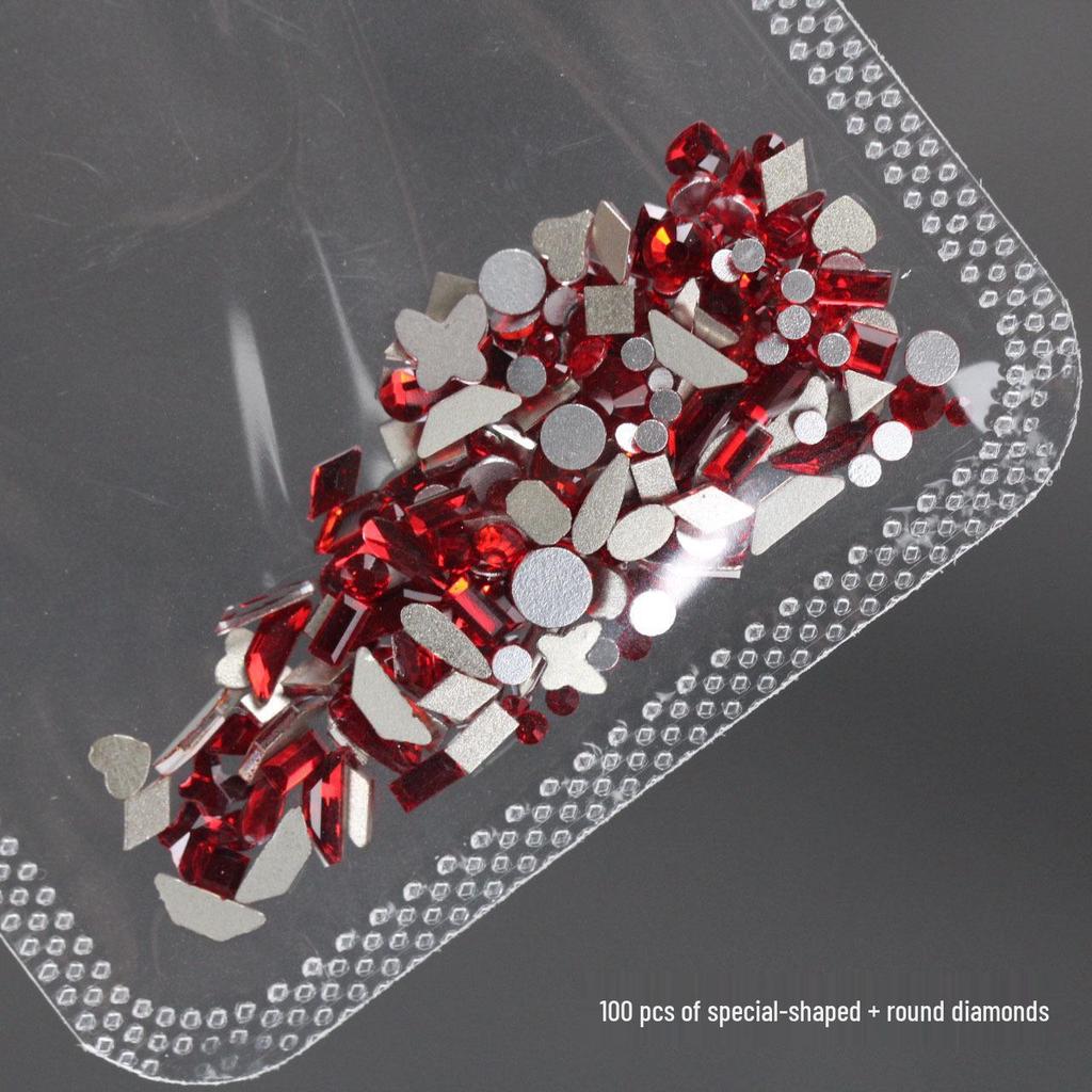 New Year Red Mini & Mixed K9 Rhinestones for Nail Art