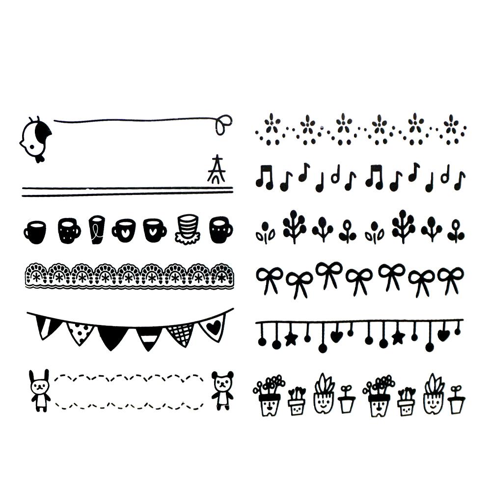 Journamm Timbri Vintage Carini Sigilli Fai da Te Timbri in Gomma Trasparente per Timbrare Scrapbooking Decorazione Materiali per Junk Journal Cancelleria