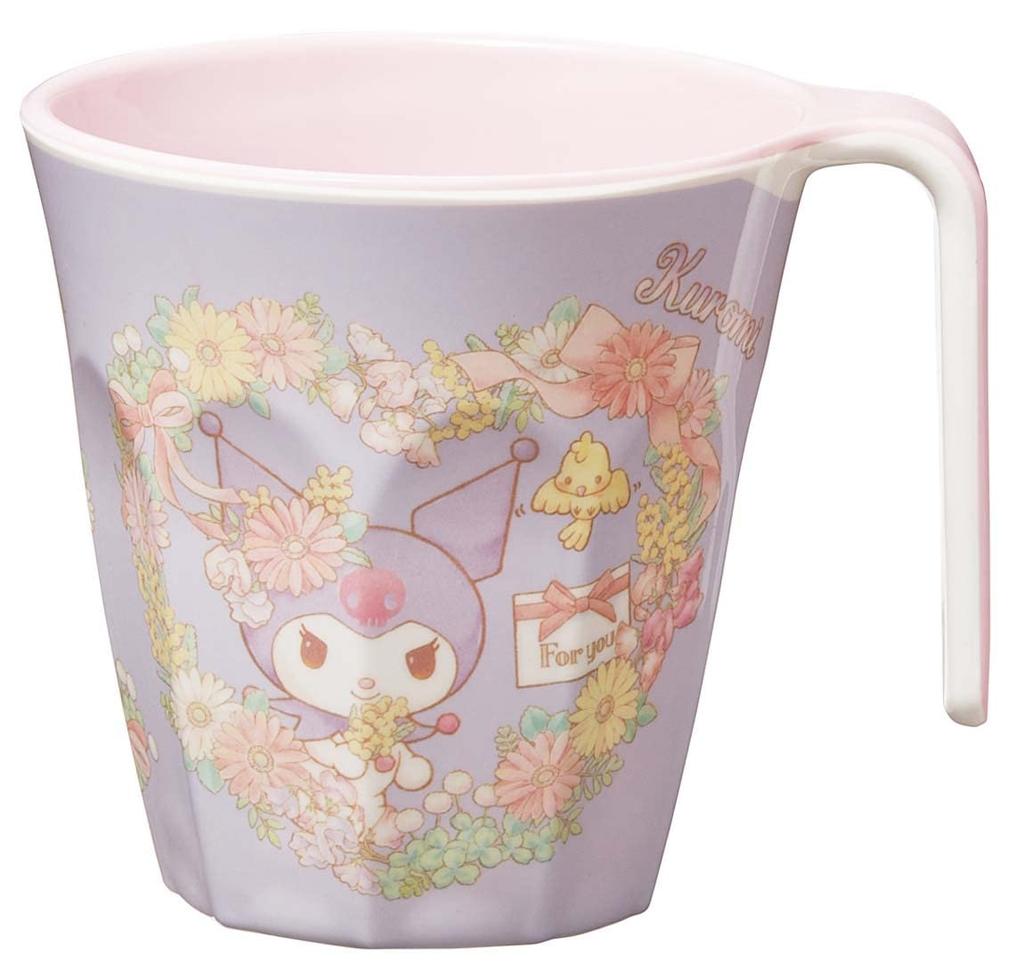 Skater Melamine Tumbler with Kuromi Water Sanrio Handle, 300ml, P, MTH3-A
