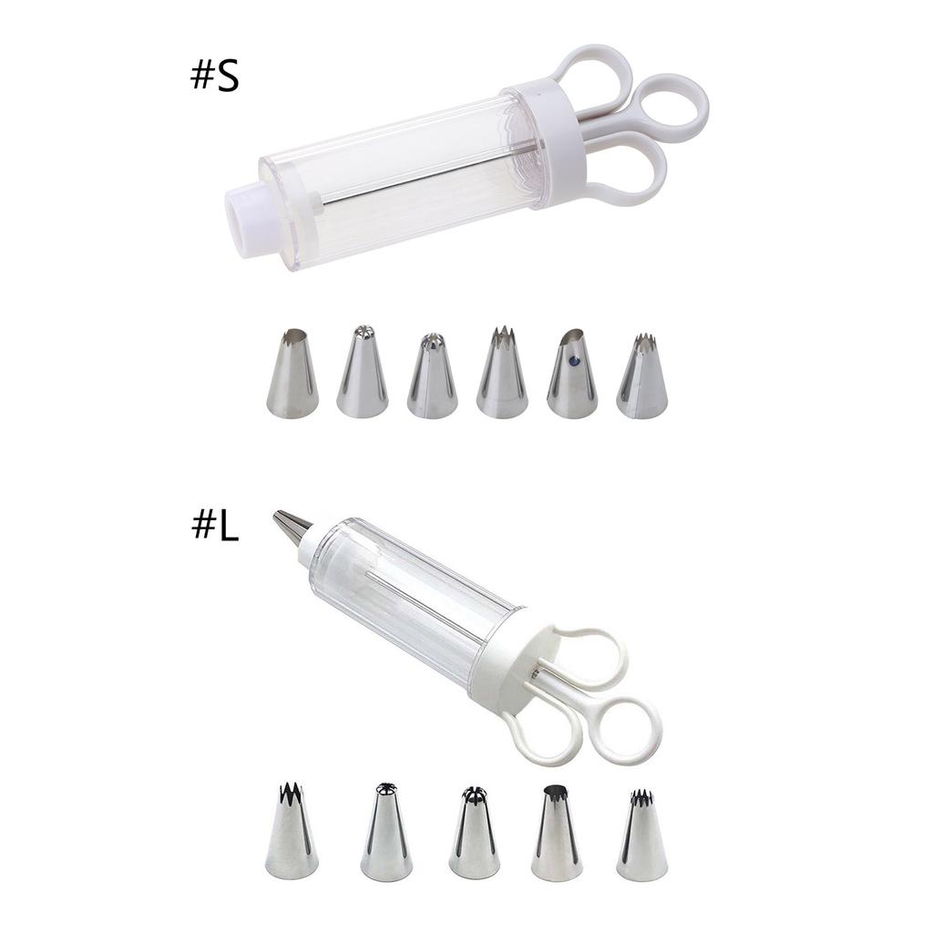 Cupcake Frosting Filling Injector with 5 Icing Nozzles Dessert Decorating Syringe Set Kitchen Baking Pastry Tool