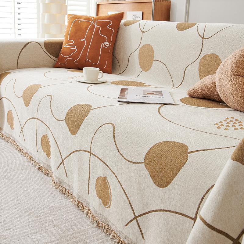 Potah na pohovku proti poškrábání Látka Four Seasons Univerzální protiskluzový potah na pohovku Plně potažený Styl Jednoduchá moderní deka na pohovku