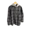 Used Arnold Palmer Shadow Check Long Sleeve Hooded Shirt M