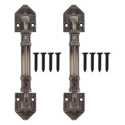 2 Adet Antika Ahır Kapısı Kolu Bronz Renk Kolay Montaj Vintage Çekmece Kolu Vidalarla Birlikte