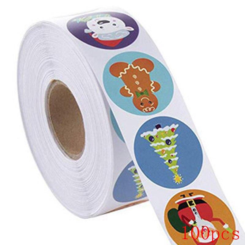 

50-500 шт. круглые наклейки «С Рождеством спасибо», 8 видов конструкций, уплотнительные этикетки для конвертов, открыток, подарочная упаковка, декор для скрапбукинга