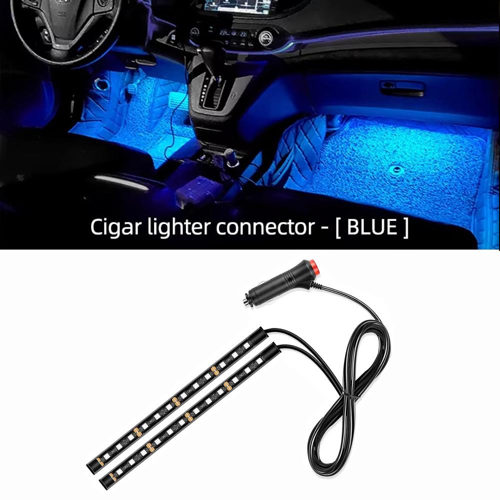 24LED Car Interior Ambient Foot Strip Light Kit Backlight 5V USB Auto Decorative Atmosphere Neon Lamp Vehicle Accessories