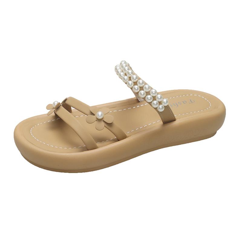 Thick-bottomed Temperament Slippers Women's Models Go Out In the Summer of 2025, New Fashionable and Versatile Retro Foreign Style Versatile Cool Sl