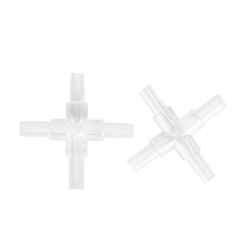 30pcs 4MM Aquarium Fish      Tubing Splitter L Shape 3 Way 4 Way Adapter Connector
