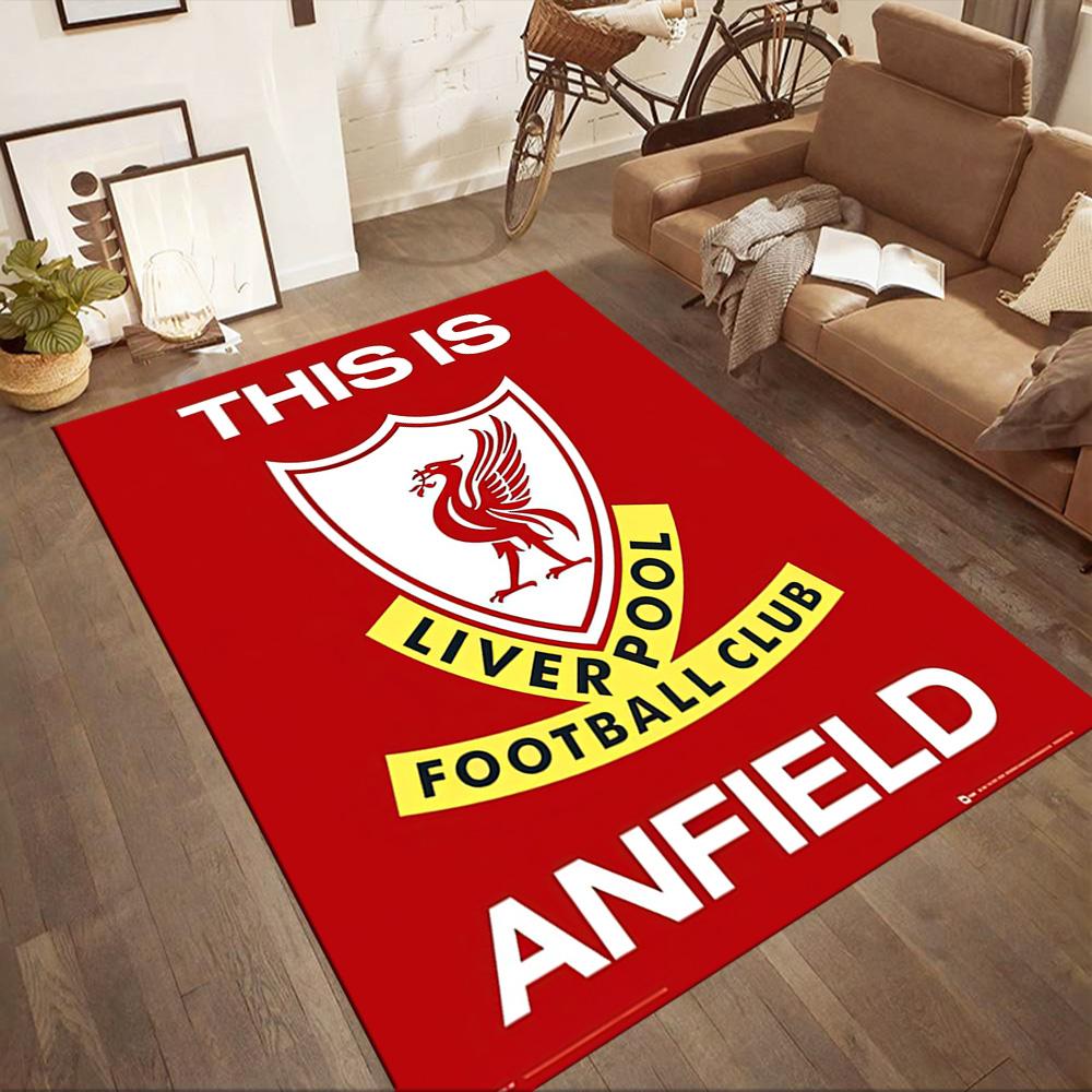 Liverpool Football Club Area Rug Perfect For Outdoor Study Room Balcony Decorate Room Antislip Carpet Office Home Decor Spiritual Gift