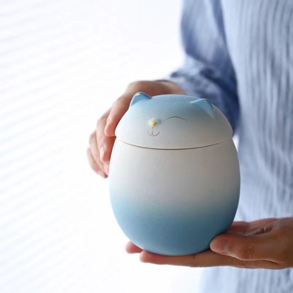 Gradient Color Funeral Urn for Pets Household Sealed Dog Cat Cremation Urns  for Kitchen
