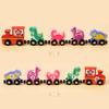 Dinosaur magnetic digital train toy kids educational early education baby infant magnetic building block assembly
