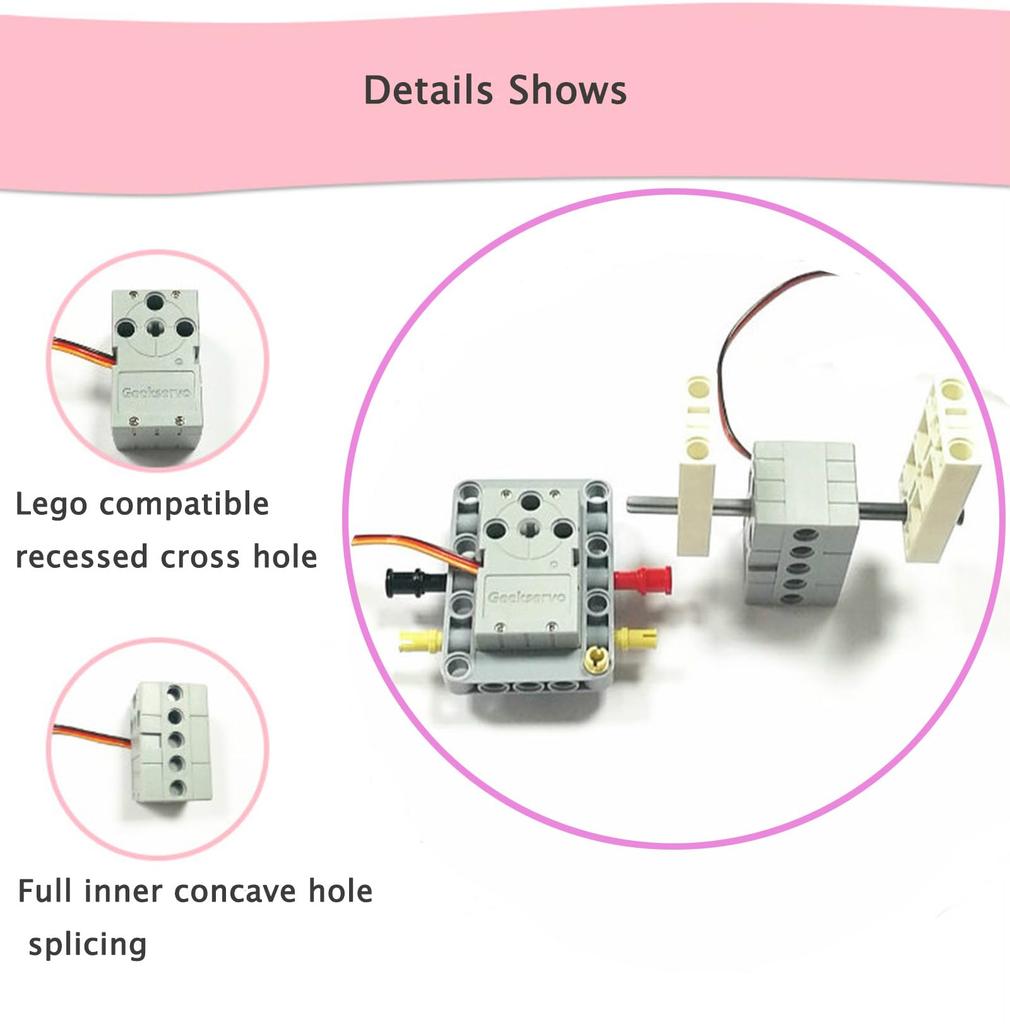 4 Geekservo Servo 360° KG Gradient Servers, Programmable Dual Output Axis Servers (Bit Compatible) DIY Tech Building Bricks