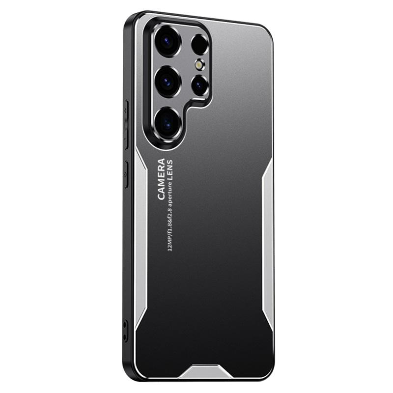 

For Samsung Galaxy S23 Ultra Case Military Aluminum Alloy Cover Wholesale Cell Phone Accessories Silver