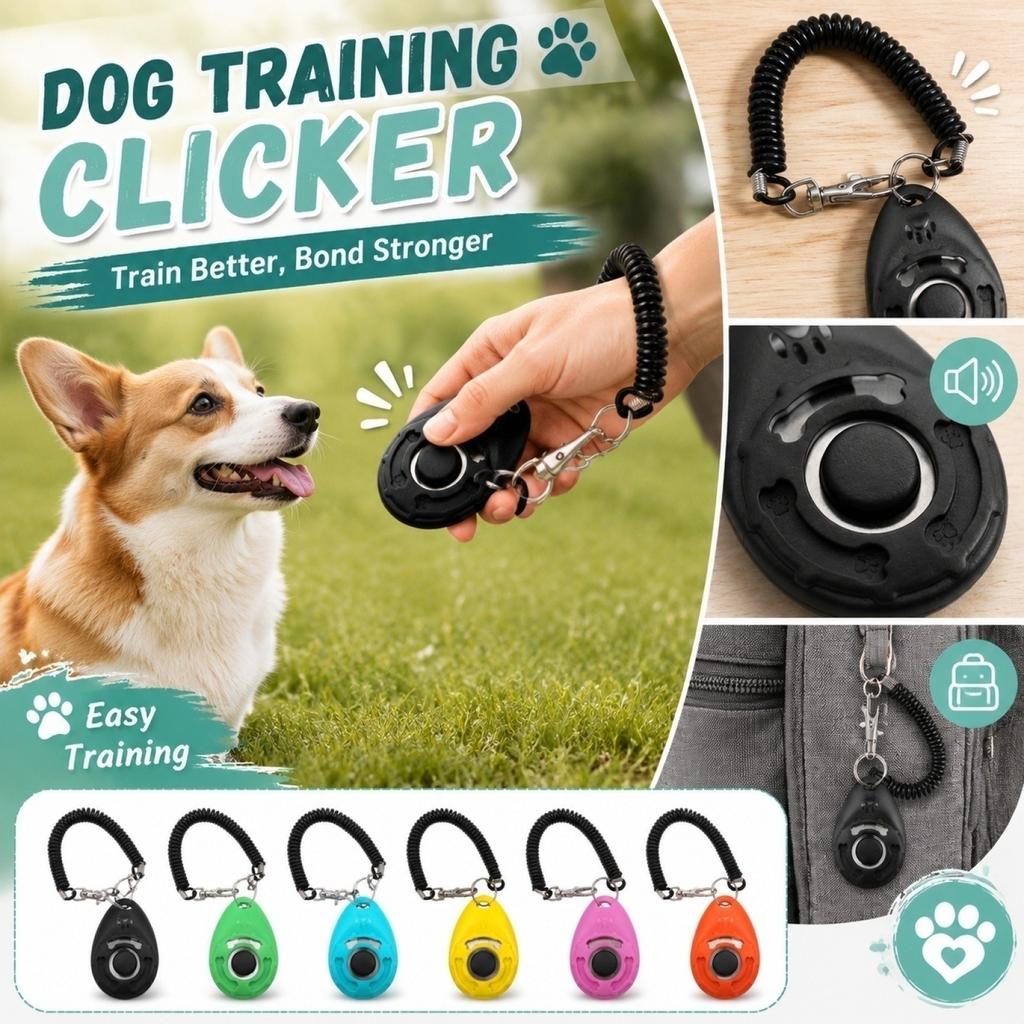 Clicker per Addestramento Cani Strumento Portatile per l'Addestramento Comportamentale per Cani Obbedienza