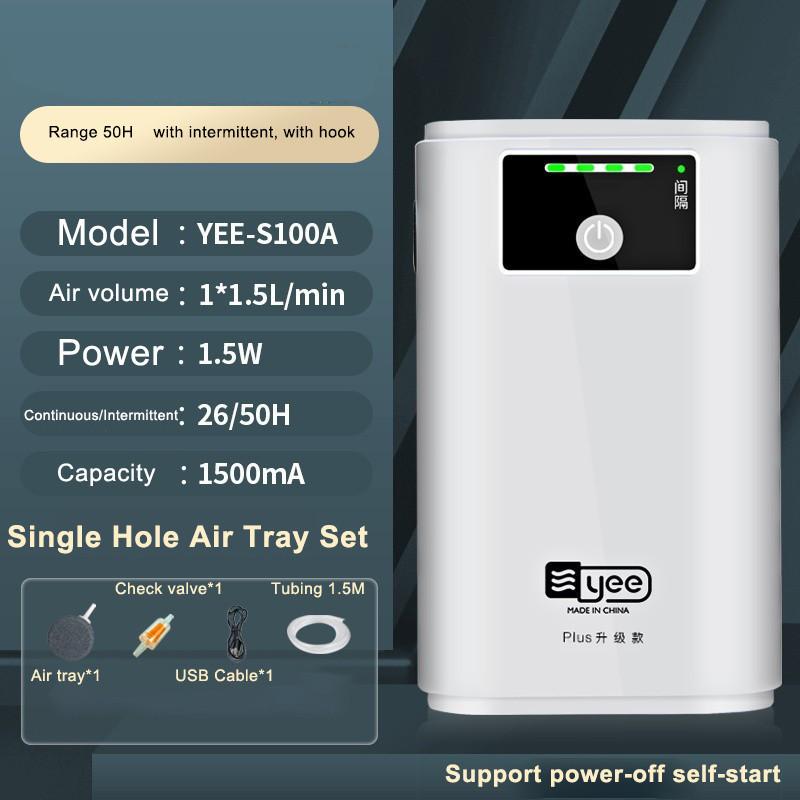 

Маленький аквариумный кислородный насос USB зарядка двойной аквариумный воздушный насос уличный портативный рыболовный бесшумный оксигенатор белый