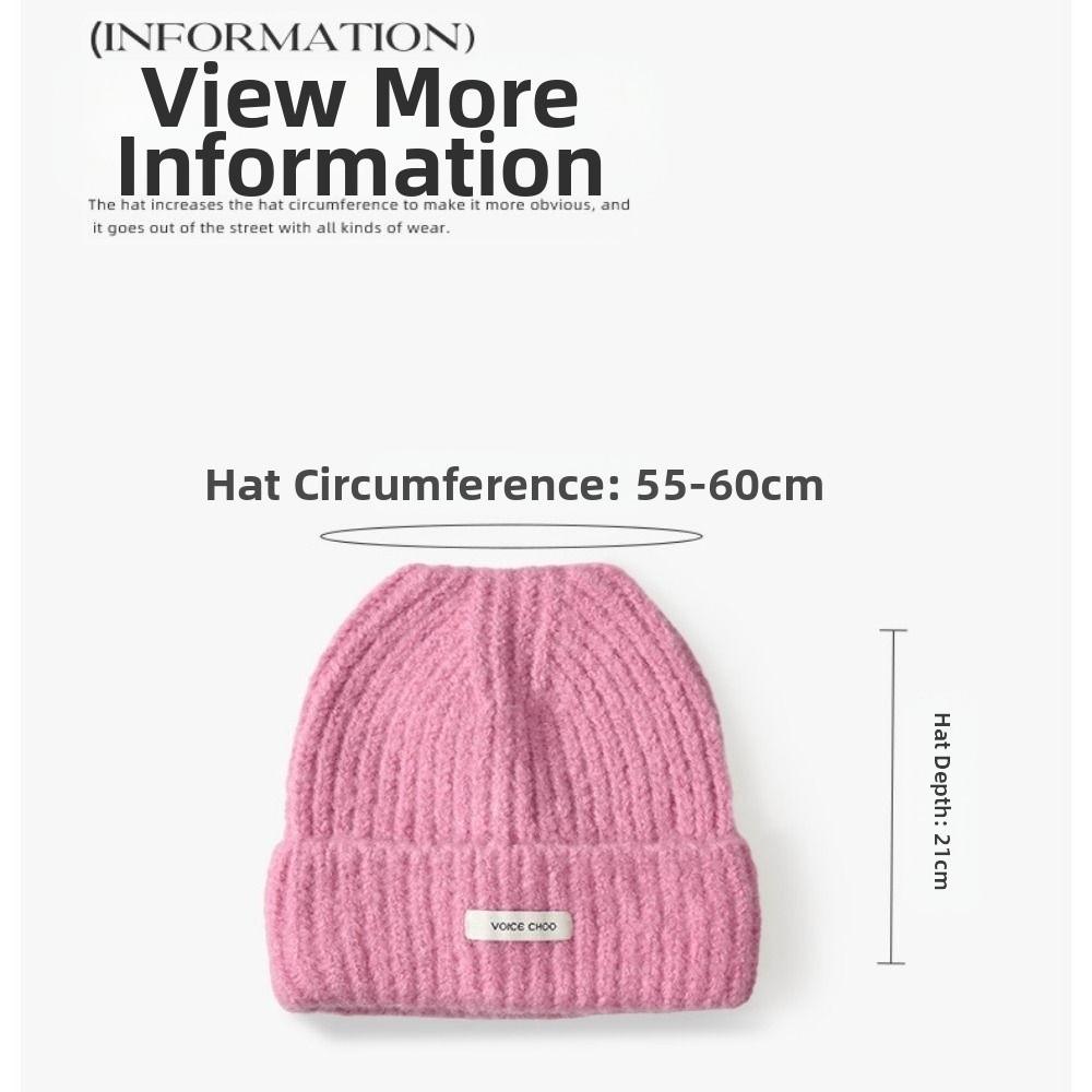 Keep Warm Winter Autumn Hats Solid Color Female Beanie Caps For Women/Men/Students