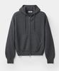 Kueo Essential Knit Zip-Up Hoodie (Charcoal Gray)