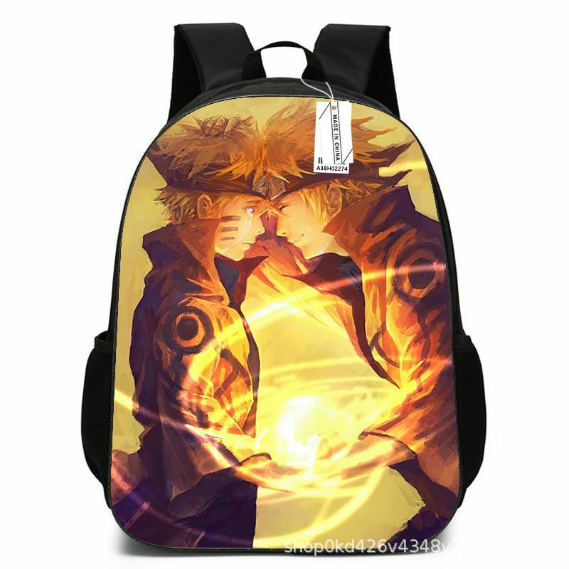 Naruto Peripheral Schoolbag Naruto Sasuke European and American Elementary and Middle School Students Backpack Cartoon Animation Computer Bag