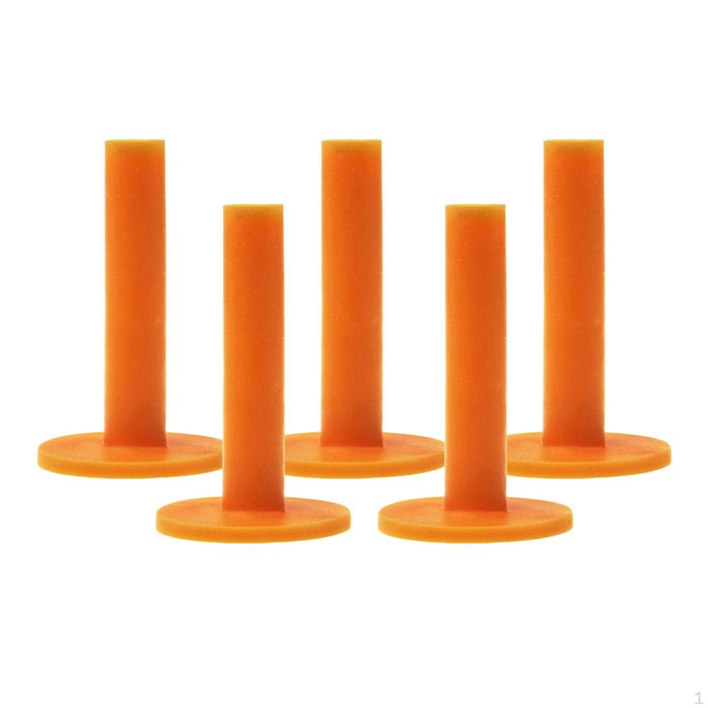 Rubber Golf Tee Set for Practice And Driving Range - Pack of 5