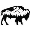 Wild Cow Metal Wall Art Decor - Wildlife Sign Ornament for Bedroom, Living Room, Farmhouse, Garden, and Halloween Room Decor