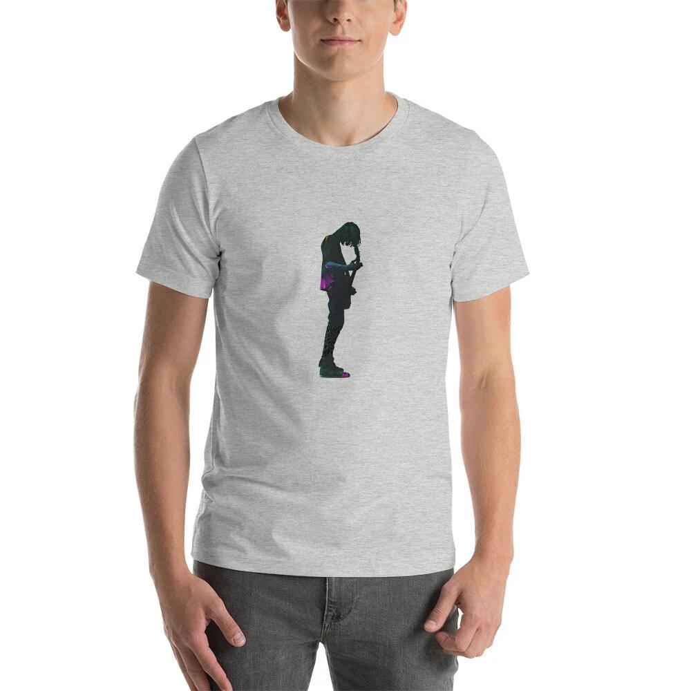 E2K Standing guitarist Unisex T-Shirt guitar musician rock star band rocker 2XL