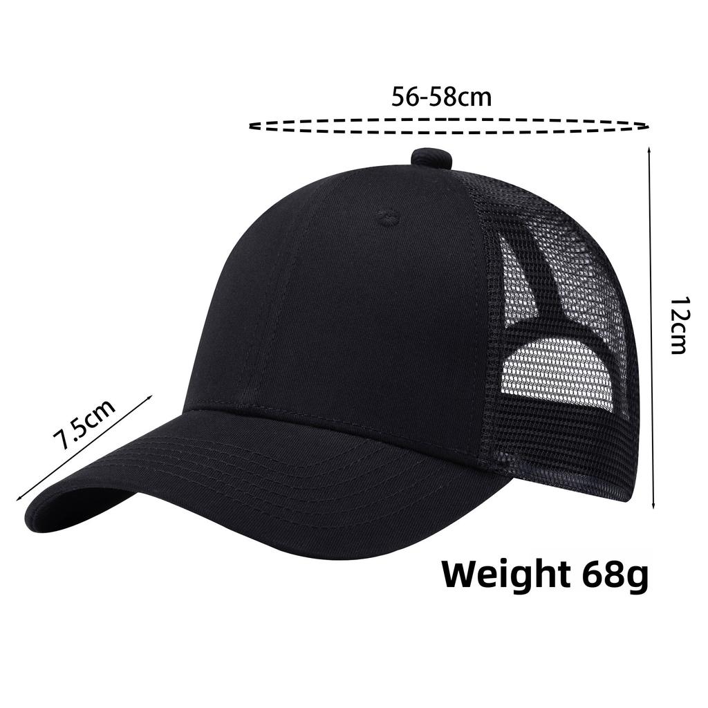 Custom Logo Two Tone Mesh Trucker Cap 5 Panel Adjustable Breathable Sun Protection Outdoor Sports Baseball Sun Hat