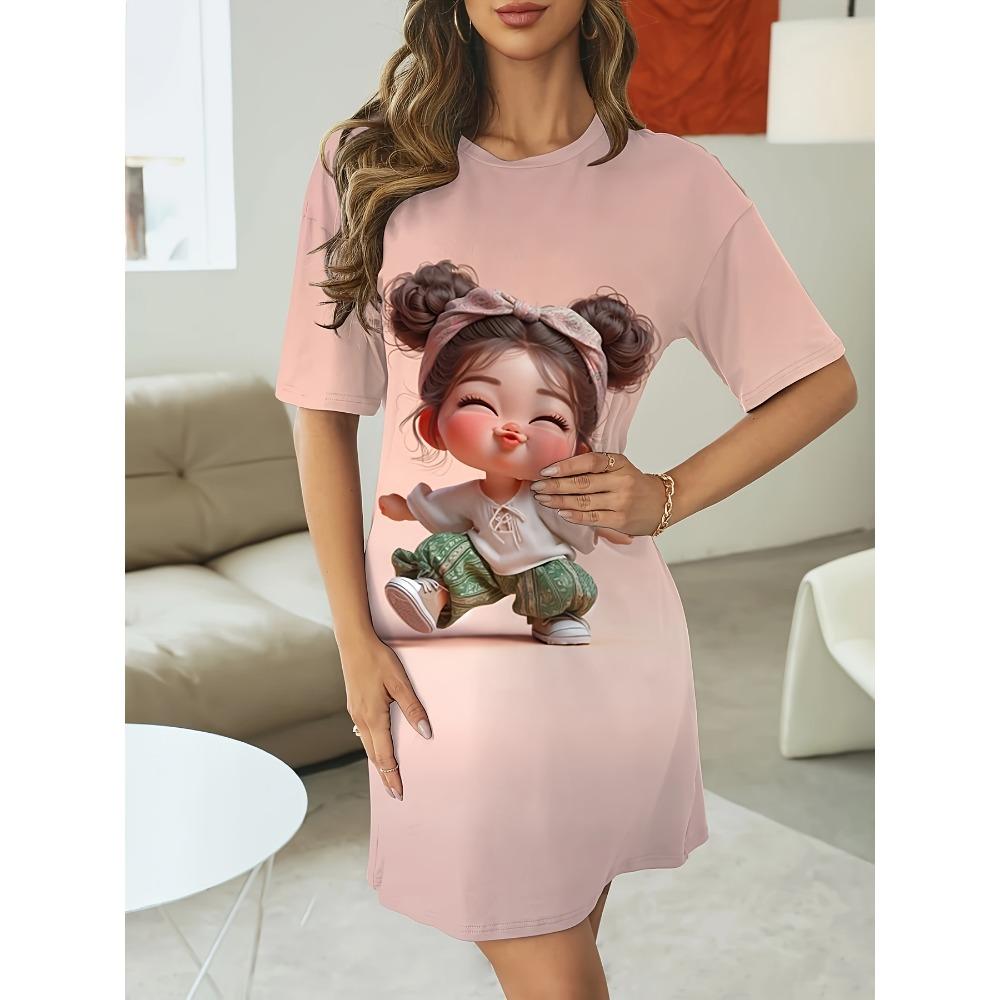 

Милое платье для девочки с принтом в форме сердца S