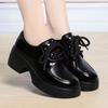 Women's Autumn New Small Leather Shoes Platform-soled Fashion Versatile Soft-soled Single Shoes Women's Casual Shoes