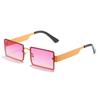 Rectangle Rimless Sunglasses Women Men Gradient Shades Sun Glasses Female Classic Brand Designer Eyeglasses UV400 Oculos