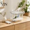 Automatic Bird Waterer Bath, Parrot Shower with Circulating Water, Indoor Rotating Perch for Birds Bath Feeder, Cage Accessory Parakeet Budgie