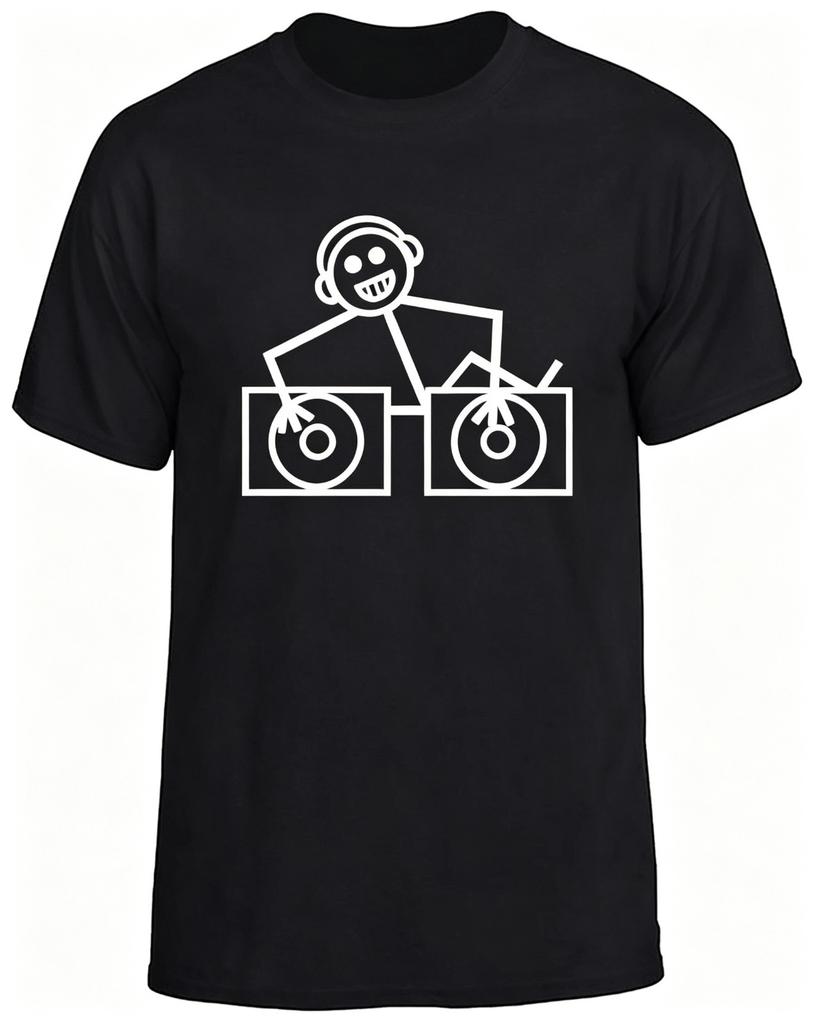 Retro DJ Club Rave House Dance Music Graphic T-Shirt Men's Tee S-5XL
