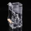 1Pc New Fashionable Acrylic Pet Birds Seeds Food Feeder Cage Toy Transparent