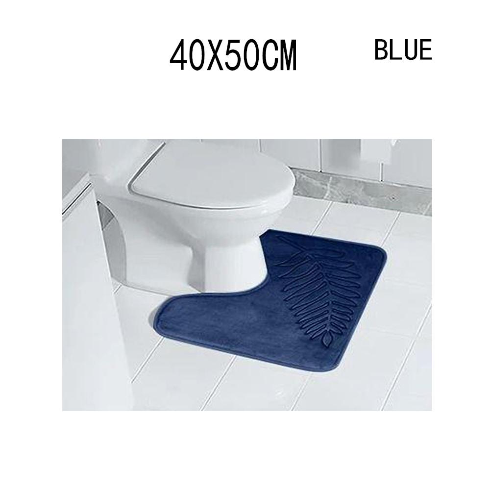 Non Slip Bath Mat Soft Black Memory Foam Bath Mat Water Absorbent Washable Rugs for for Bathroom Bedroom Bath Mat Dark Dlue