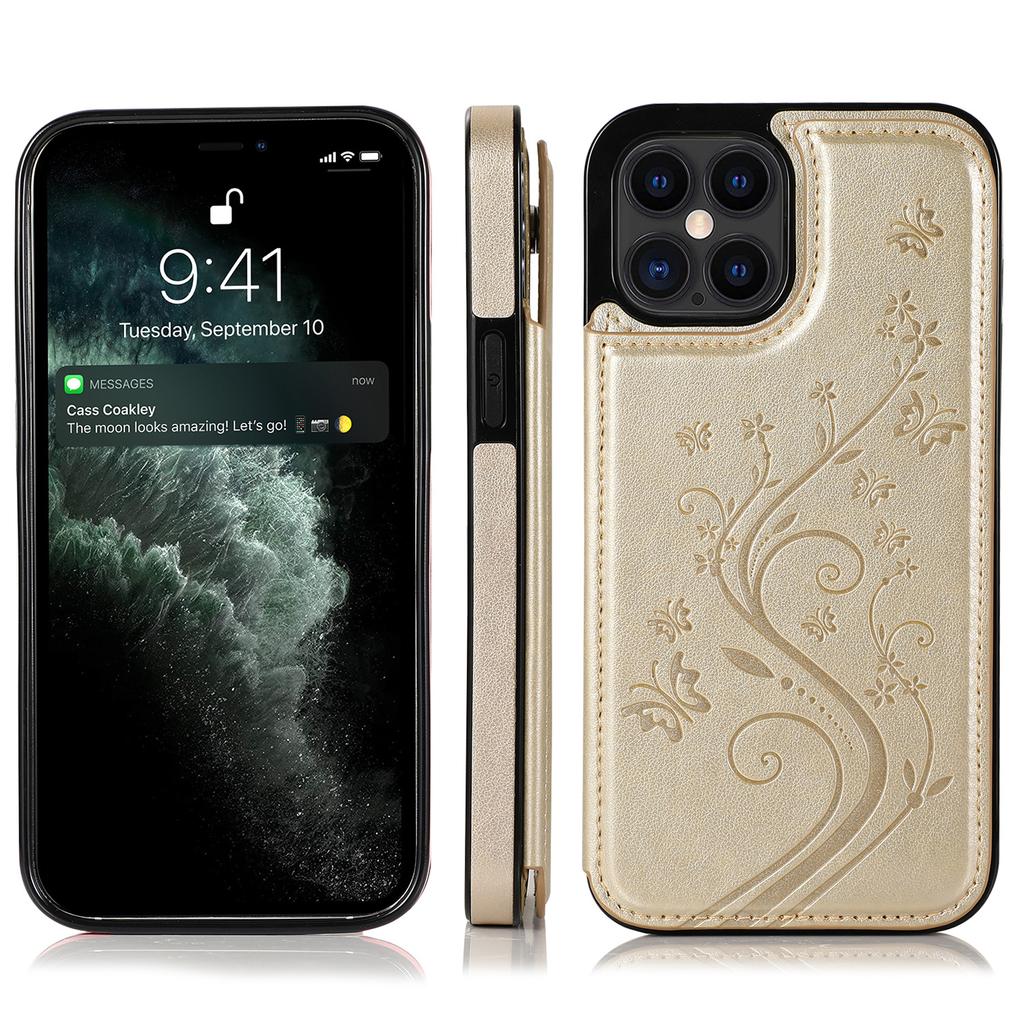 Suitable For IPhone 12 Pro Anti Drop Protective Case 11 Silicone Soft Shell 13 Promax Card Insertion Anti Drop Leather Case