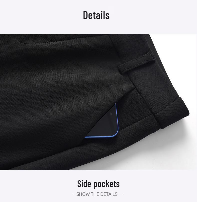 Women's Fleece-Lined Micro-Flare Pants - Slimming, Stretchy, Versatile Bell Bottoms for Autumn/Winter, Black Fashion.