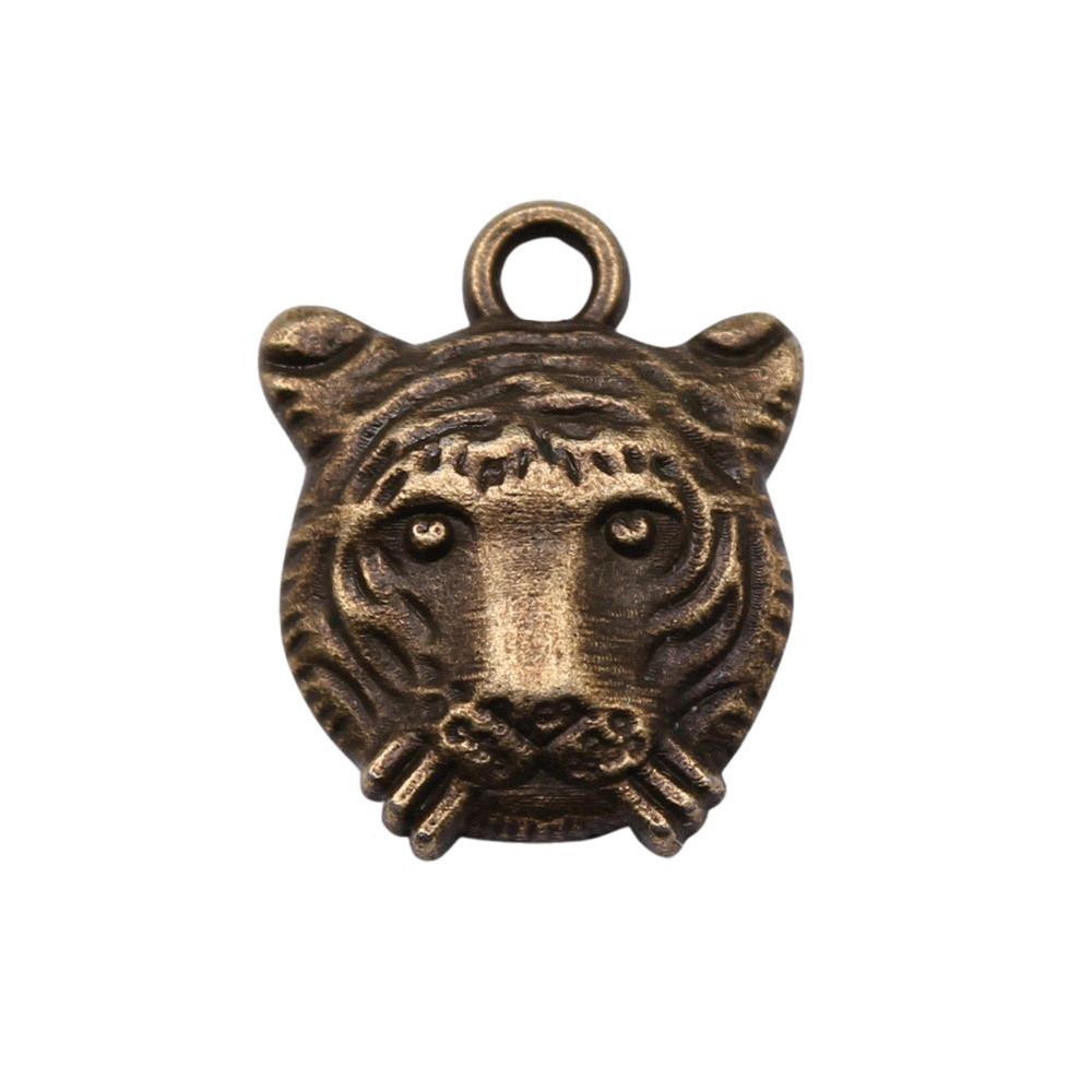 Retro Leopard Charms Metal Animal Pendants For Jewelry Making Handmade Supplies