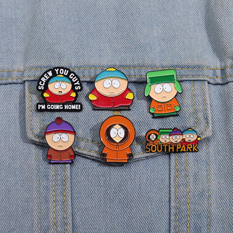 6PCS Cartoon Animated Character Enamel Pins Custom Cute Metal Badges Lapel Brooches On Backpack Hat Jewelry Gift for Kid Friends